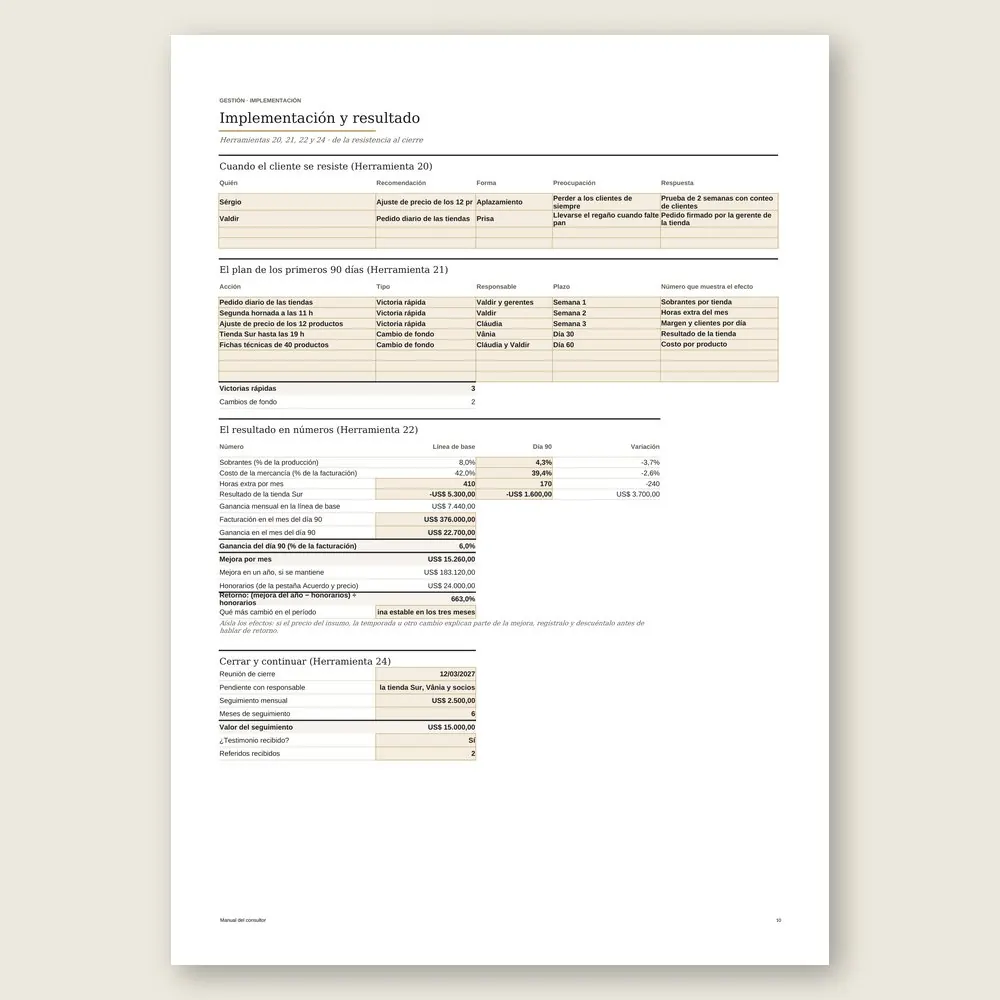 Manual del consultor · Simulación con los datos del ejemplo