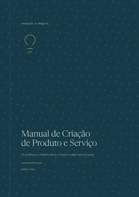 Capa: Manual de Criação de Produto e Serviço