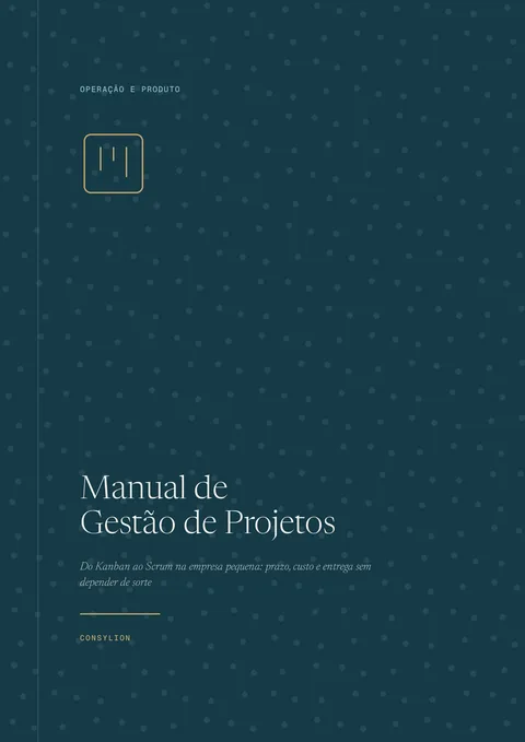 Capa: Manual de Gestão de Projetos