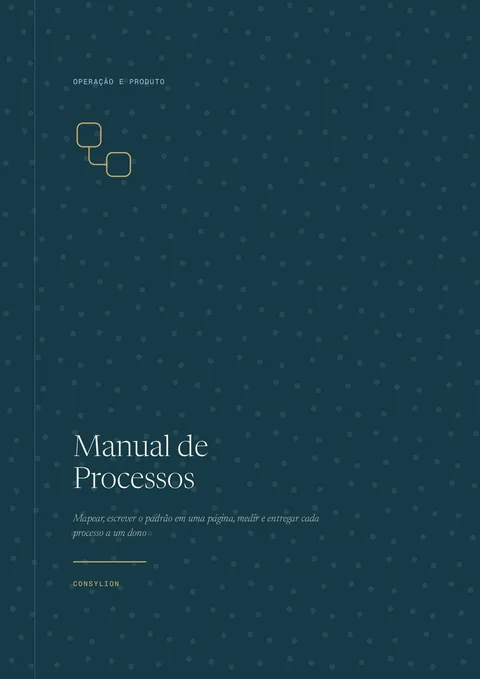 Capa: Manual de Processos