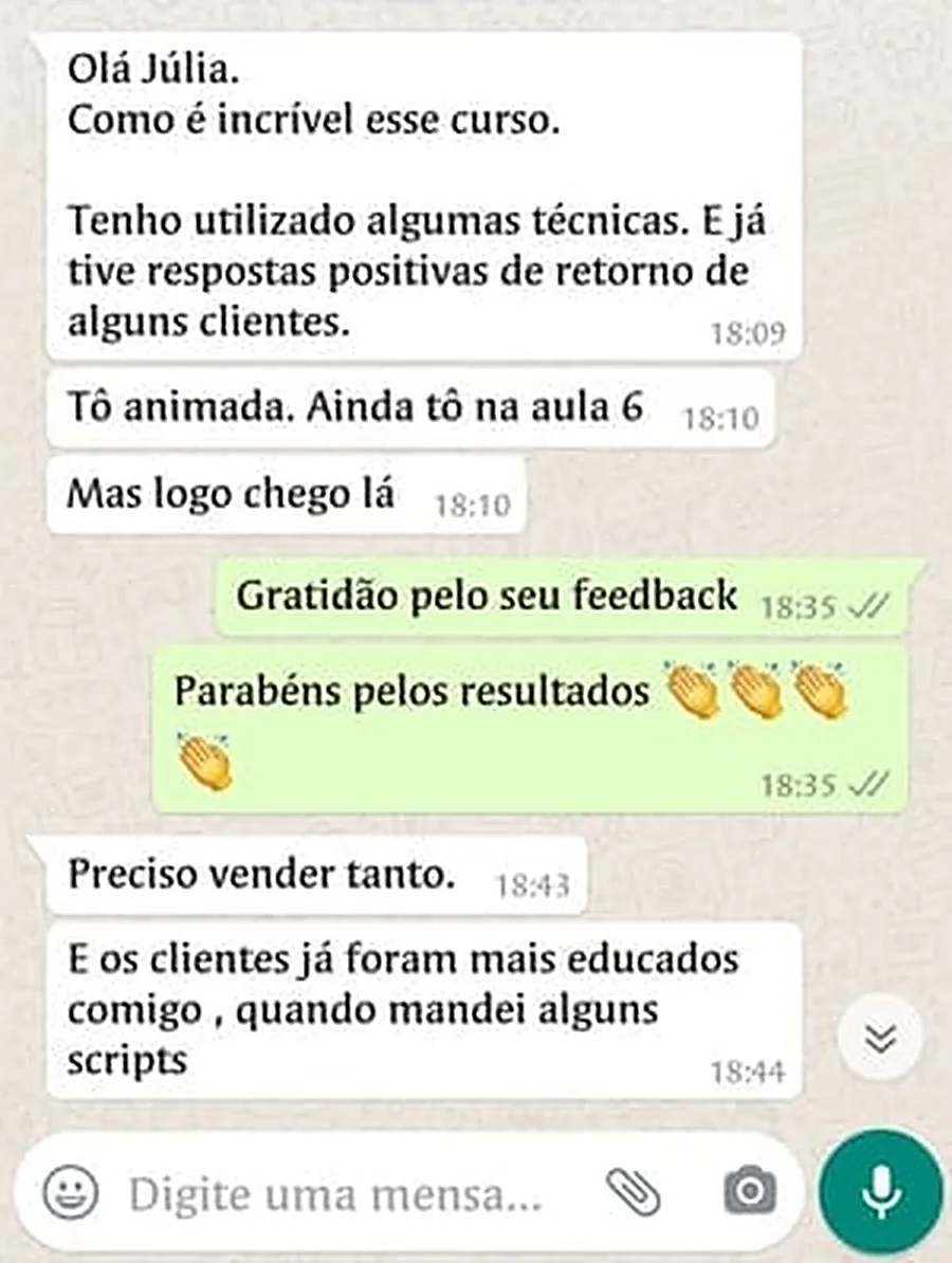 Os clientes já foram mais educados comigo quando mandei os scripts