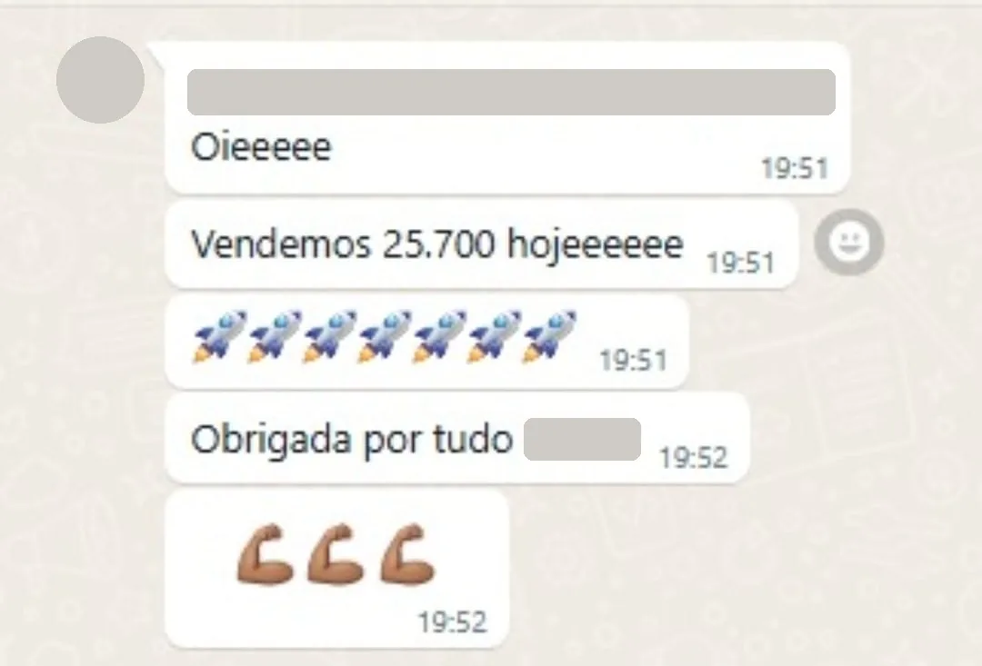 Vendemos 25.700 hoje